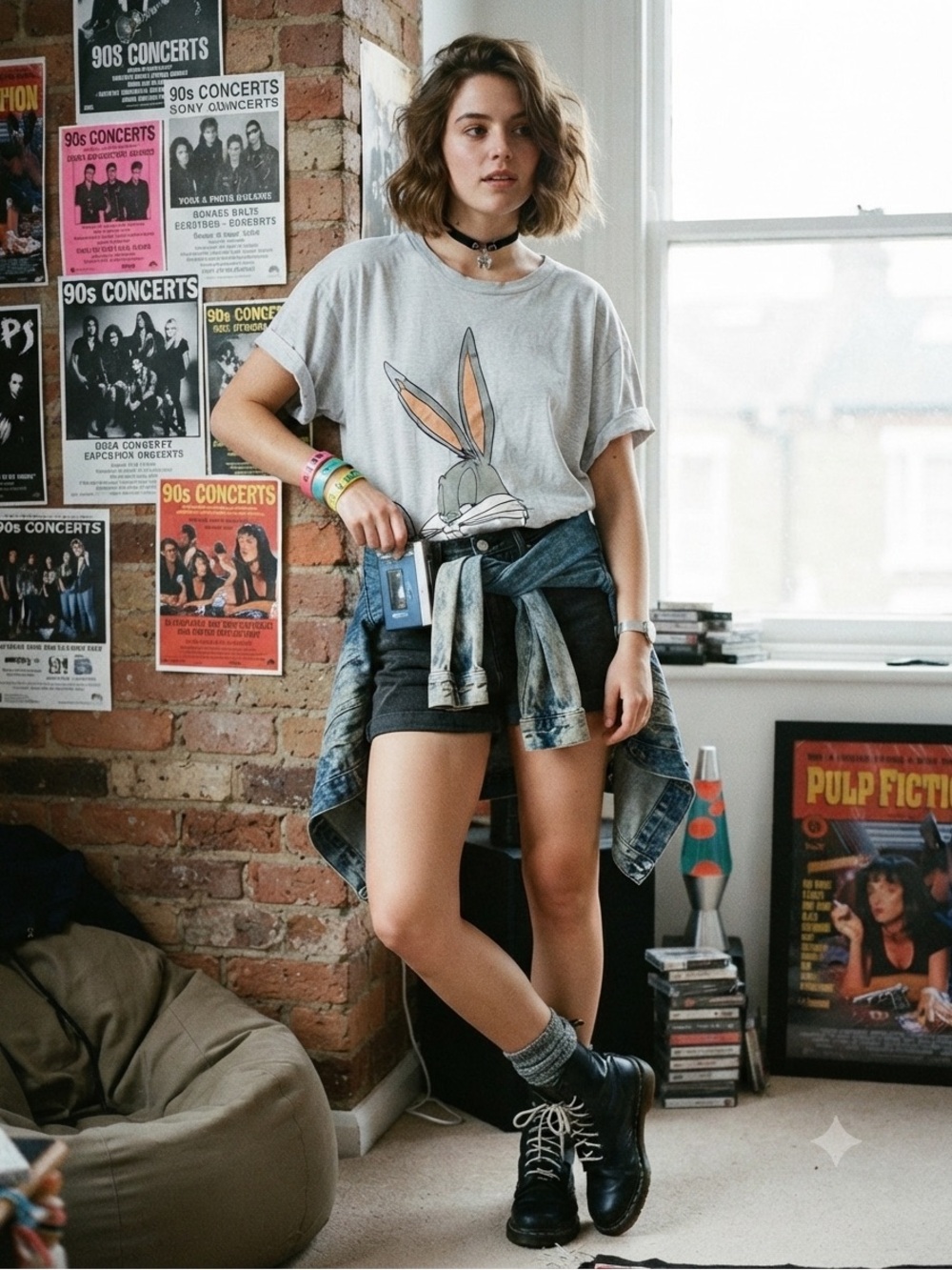 Vintage Oversized Bugs Bunny Graphic Tee